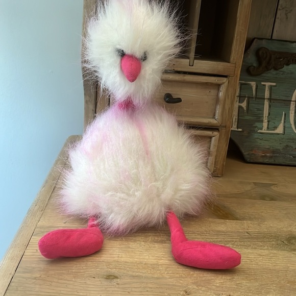 Jellycat Raspberry Ripple Pompom Bird Plush Ostrich Emu Stuffed Animal 12” Tall - Picture 1 of 10